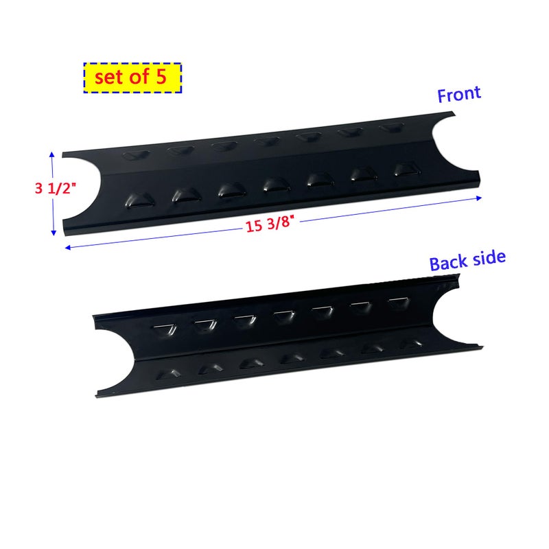 Direct store Parts Kit DG193 Replacement 16 3/4 inch burner and heat plate for Master Forge 5 Burner Gas Grill L3218, 3218LTN Grill Burner, Heat Plate (SS Burner + Porcelain Steel Heat Plate) - Image 3
